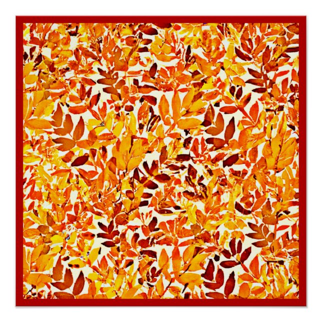 Farbenfrohe Chic Chroma Canopy Stilvolle Foliage Poster (Vorderseite)