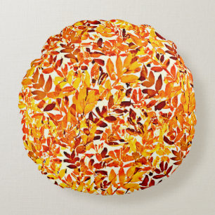 Farbenfrohe Chic Chroma Canopy Stilvolle Foliage Rundes Kissen