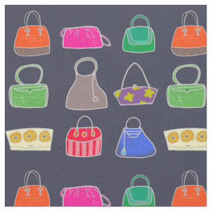 Farbenfrohe Chic Fashion Purses-Dunkler Hintergrun Stoff