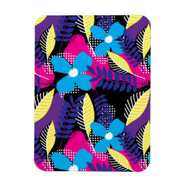 Farbenfrohe Chic Floral & Dot Muster mit Blätter Magnet