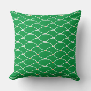 Farbenfrohe Chic Kelly Green Creative Waves Muster Kissen