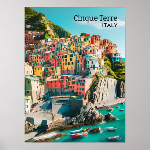 Farbenfrohe Cinque Terre, Italien - individuell an Poster