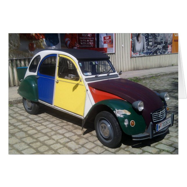 Farbenfrohe Citroen 2 CV (Vorderseite (Horizontal))