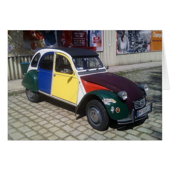 Farbenfrohe Citroen 2 CV (Vorderseite (Horizontal))