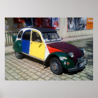 Farbenfrohe Citroen 2 CV