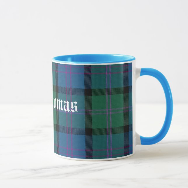Farbenfrohe Classic MacThomas Tartan Karierte Tass Tasse (Rechts)