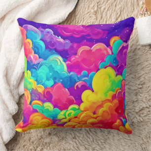 Farbenfrohe Cloudscape Art Kissen