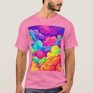 Farbenfrohe Cloudscape Art T-Shirt