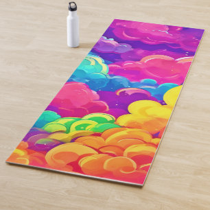 Farbenfrohe Cloudscape Art Yogamatte
