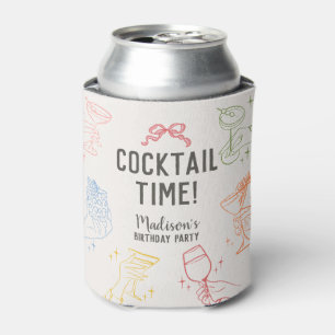 Farbenfrohe Cocktail Party Retro Geburtstagsfavori Dosenkühler