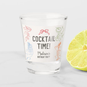 Farbenfrohe Cocktail Party Retro Geburtstagsfavori Schnapsglas