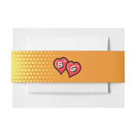 Farbenfrohe Comic Buch Pop Hochzeit Einladungsbanderole