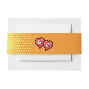 Farbenfrohe Comic Buch Pop Hochzeit Einladungsbanderole