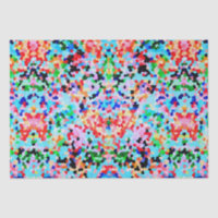 Farbenfrohe Confetti Abstrakt Mosaik Muster Neck T