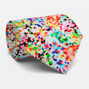 Farbenfrohe Confetti Abstraktes Muster Krawatte