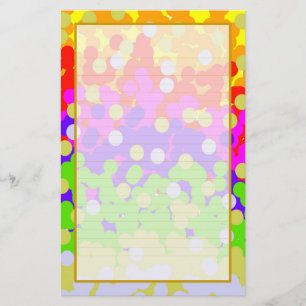 Farbenfrohe Confetti Feinseilkunst Briefpapier