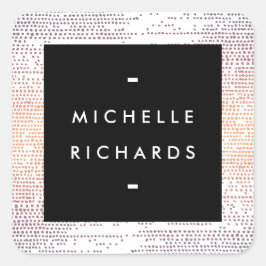 Farbenfrohe Confetti Regenmuster Moderne Quadratischer Aufkleber