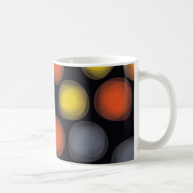Farbenfrohe, coole, moderne, trendige Abstraktion  Kaffeetasse (Rechts)