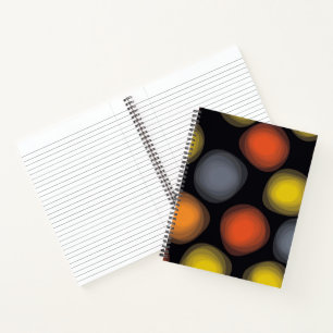 Farbenfrohe, coole, moderne, trendige Abstraktion Notizbuch