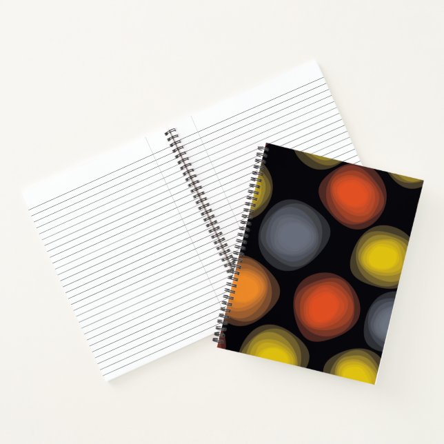 Farbenfrohe, coole, moderne, trendige Abstraktion  Notizbuch (Innenseite)