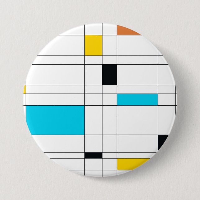 Farbenfrohe, coole, trendige, moderne Illustration Button (Vorderseite)
