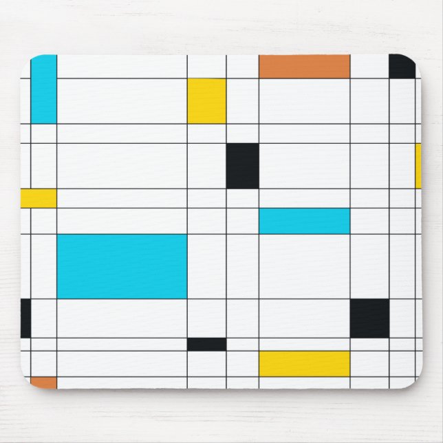 Farbenfrohe, coole, trendige, moderne Illustration Mousepad (Vorne)