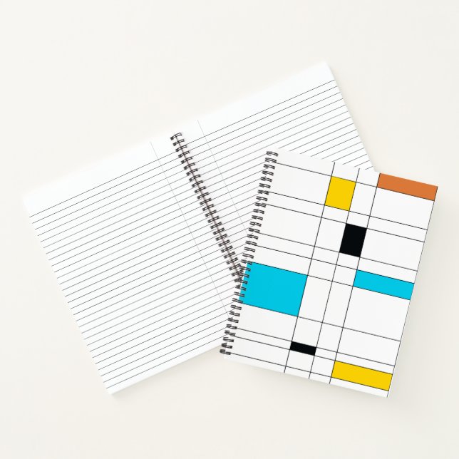Farbenfrohe, coole, trendige, moderne Illustration Notizbuch (Innenseite)
