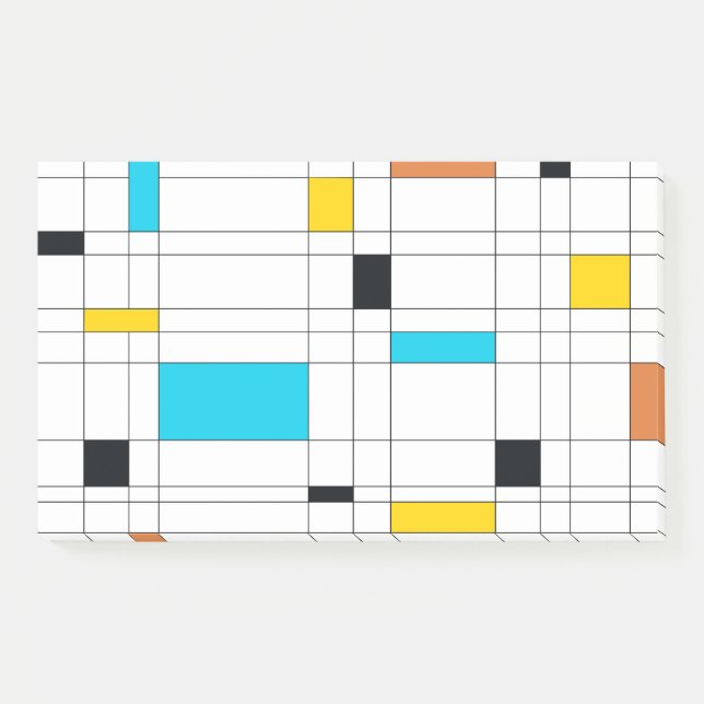 Farbenfrohe, coole, trendige, moderne Illustration Post-it Klebezettel (Vorderseite)