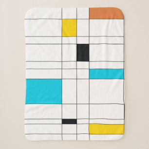 Farbenfrohe, coole, trendige, moderne Illustration Sherpadecke
