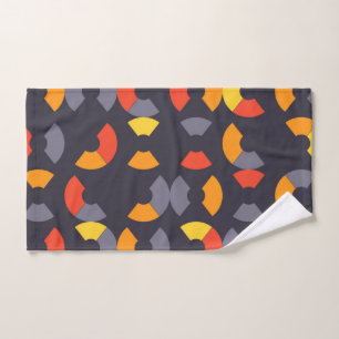 Farbenfrohe, coole, trendige, moderne, urbane Rund Handtuch
