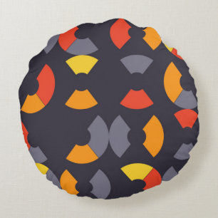 Farbenfrohe, coole, trendige, moderne, urbane Rund Rundes Kissen