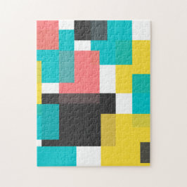 Farbenfrohe, coole, trendige, urbane geometrische  puzzle