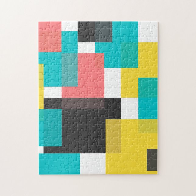 Farbenfrohe, coole, trendige, urbane geometrische  puzzle (Vertikal)