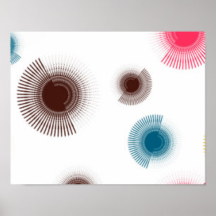Farbenfrohe, coole, urbane Pinselstriche im Trend Poster