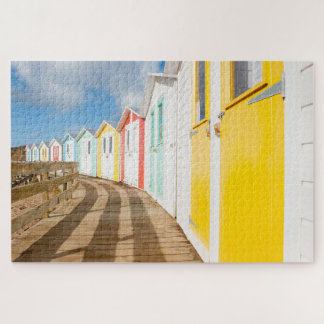 Farbenfrohe Cornish Beach Huts Jigsaw Puzzle