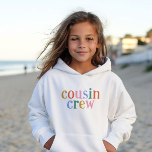 Farbenfrohe Cousin Crew passt zur Familie Hoodie