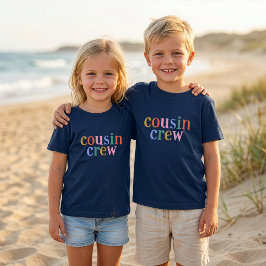 Farbenfrohe Cousin Crew passt zur Familie T-Shirt
