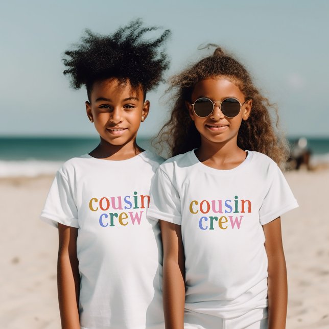 Farbenfrohe Cousin Crew passt zur Familie T-Shirt (Von Creator hochgeladen)