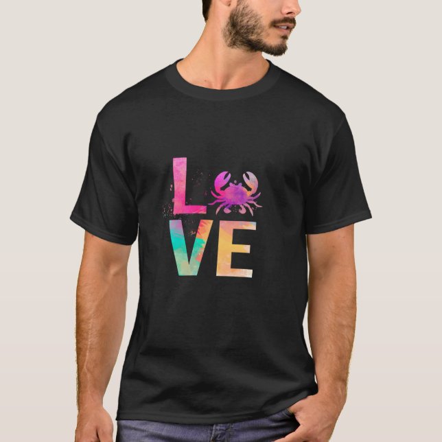 Farbenfrohe Crab Mama Geschenke Krabbe T-Shirt (Vorderseite)