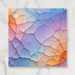 Farbenfrohe Crackle Paper Art Gift Tags Geschenkanhänger