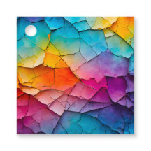 Farbenfrohe Crackle Paper Art Gift Tags