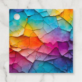 Farbenfrohe Crackle Paper Art Gift Tags Geschenkanhänger