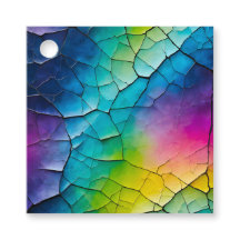 Farbenfrohe Crackle Paper Art Gift Tags