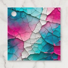 Farbenfrohe Crackle Paper Art Gift Tags Geschenkanhänger