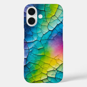 Farbenfrohe Crackle Paper Art iPhone Case