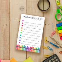 Farbenfrohe Crayons & Stars Dinge zu tun