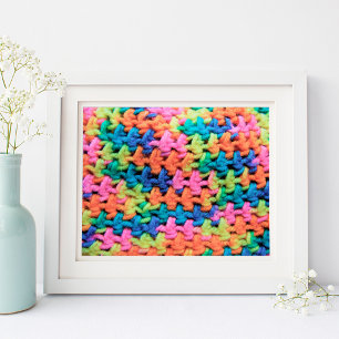 Farbenfrohe Crochet Yarn Poster