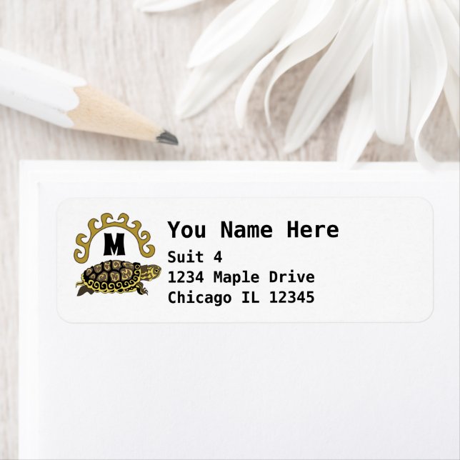 Farbenfrohe Cumberland Slide Turtle Monogram (Insitu)