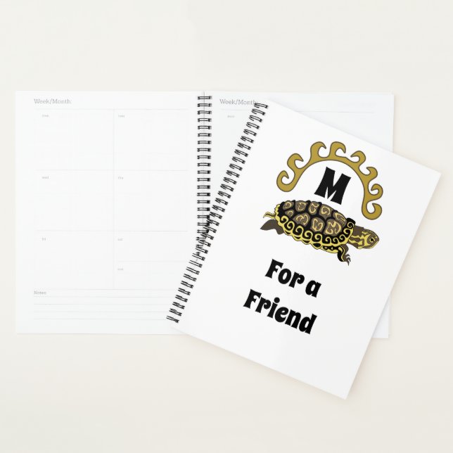 Farbenfrohe Cumberland Slide Turtle Monogram Planer (Anzeige)