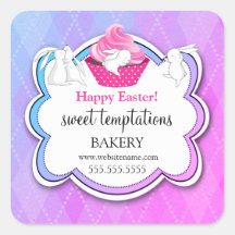 Farbenfrohe Cupcake Whimsical Bunnies Bäckerei